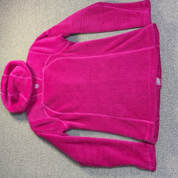Mountain Hardware Monkey Woman Grid Hooded Jacket Size Small In Raspberry Pink - Picture 11 of 12